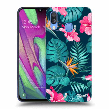 Obal pro Samsung Galaxy A40 A405F - Pink Monstera