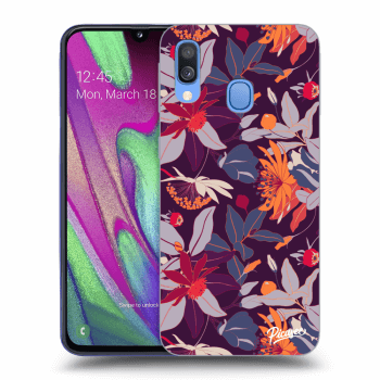 Obal pro Samsung Galaxy A40 A405F - Purple Leaf