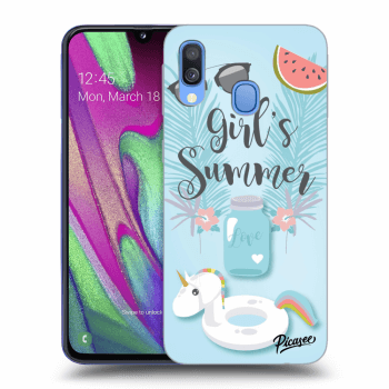 Picasee silikonový průhledný obal pro Samsung Galaxy A40 A405F - Girls Summer