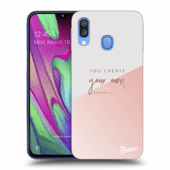 Picasee silikonový černý obal pro Samsung Galaxy A40 A405F - You create your own opportunities