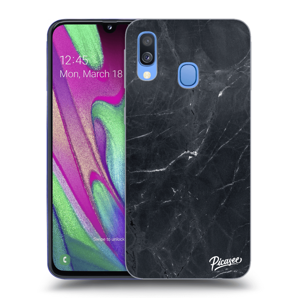 Picasee ULTIMATE CASE pro Samsung Galaxy A40 A405F - Black marble