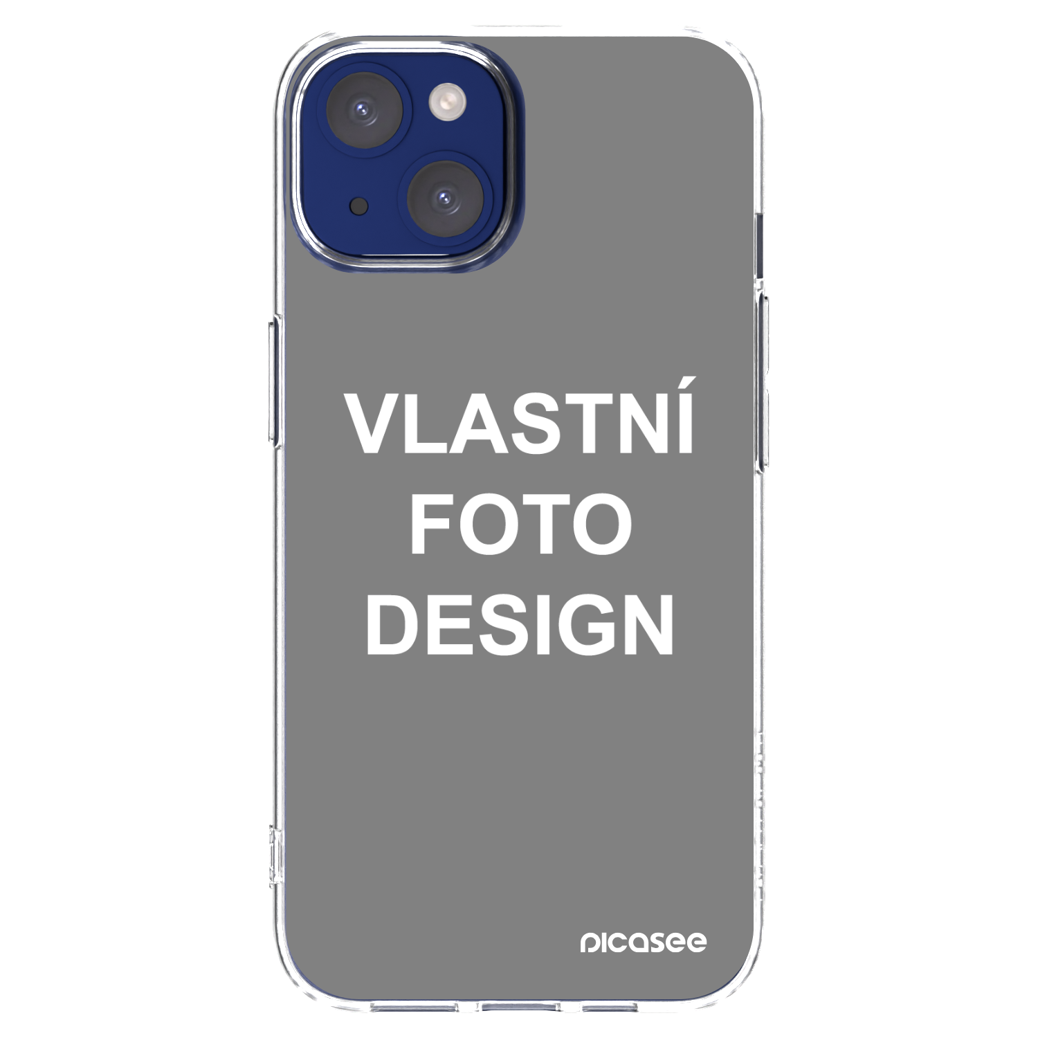Silikonový průhledný obal pro Apple iPhone 14 - Vlastní fotka/motiv