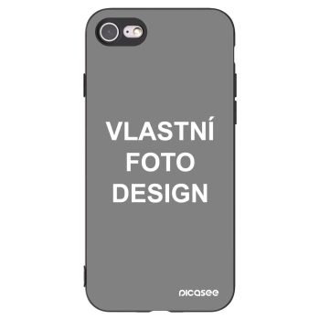 Picasee silikonový černý obal pro Apple iPhone SE 2022 - Vlastní fotka/motiv