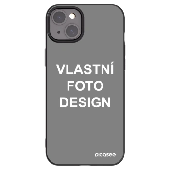 Picasee silikonový černý obal pro Apple iPhone 15 Plus - Vlastní fotka/motiv