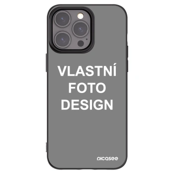Picasee silikonový černý obal pro Apple iPhone 15 Pro Max - Vlastní fotka/motiv