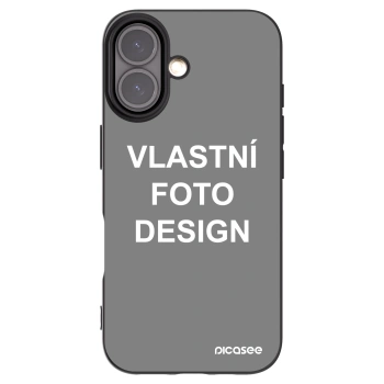 Picasee silikonový černý obal pro Apple iPhone 16 - Vlastní fotka/motiv