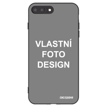 Picasee silikonový černý obal pro Apple iPhone 8 Plus - Vlastní fotka/motiv