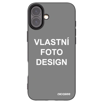 Picasee silikonový černý obal pro Apple iPhone 16 Plus - Vlastní fotka/motiv