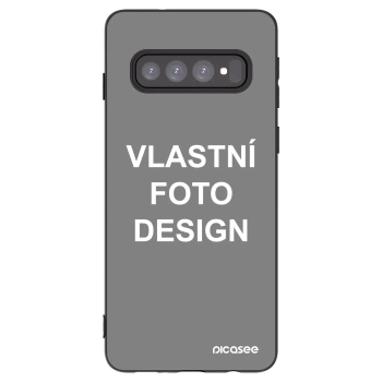 Picasee silikonový černý obal pro Samsung Galaxy S10 G973 - Vlastní fotka/motiv