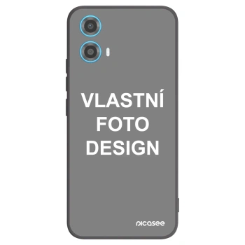 Picasee silikonový černý obal pro Motorola Moto G34 5G - Vlastní fotka/motiv