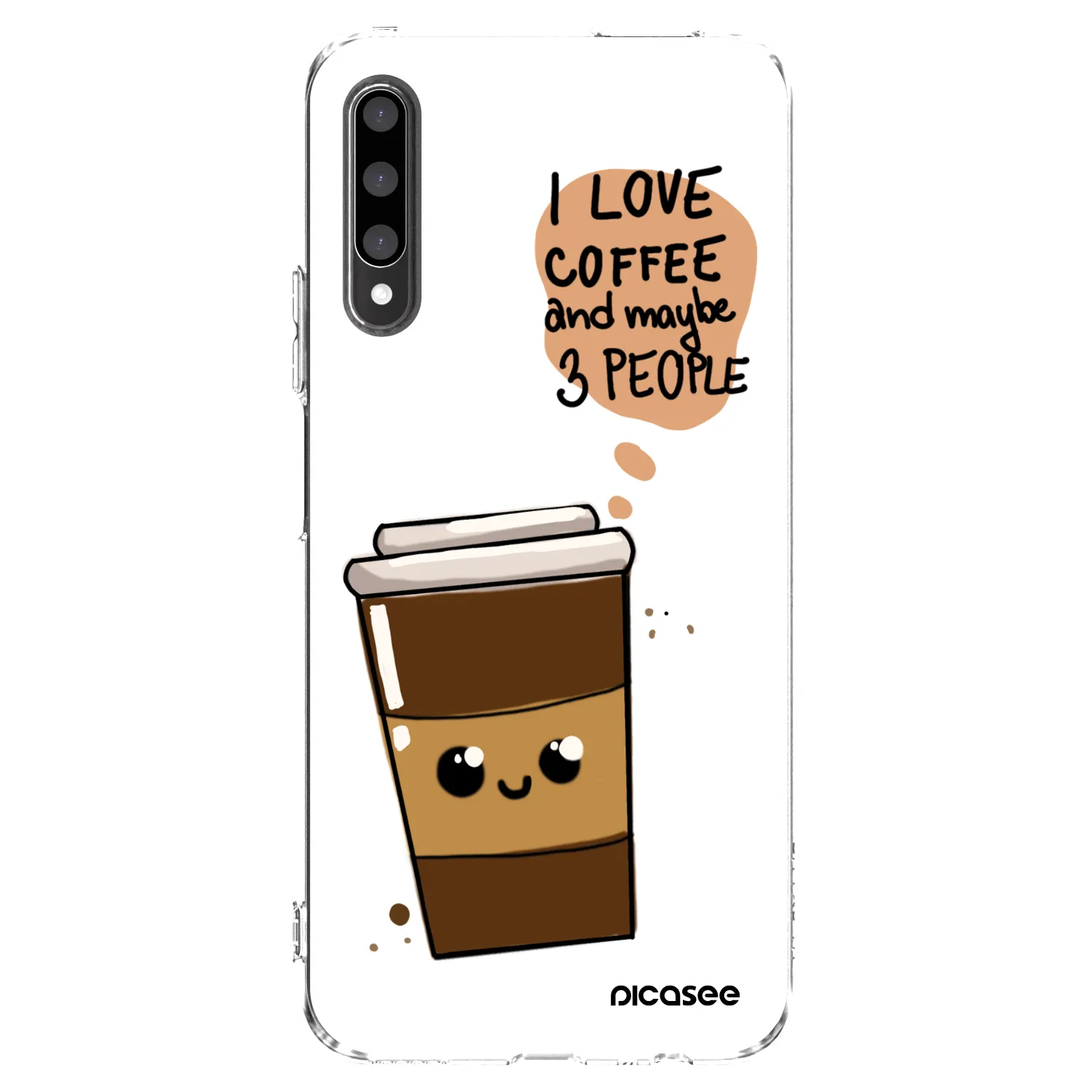 Picasee silikonový průhledný obal pro Honor 9X Pro - Cute coffee