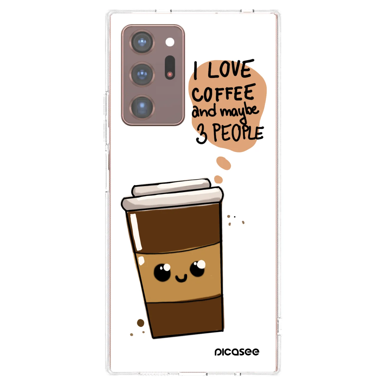Picasee silikonový průhledný obal pro Samsung Galaxy Note 20 Ultra - Cute coffee