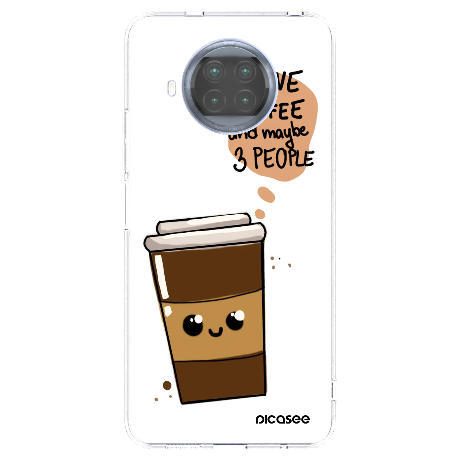 Picasee silikonový průhledný obal pro Xiaomi Mi 10T Lite - Cute coffee