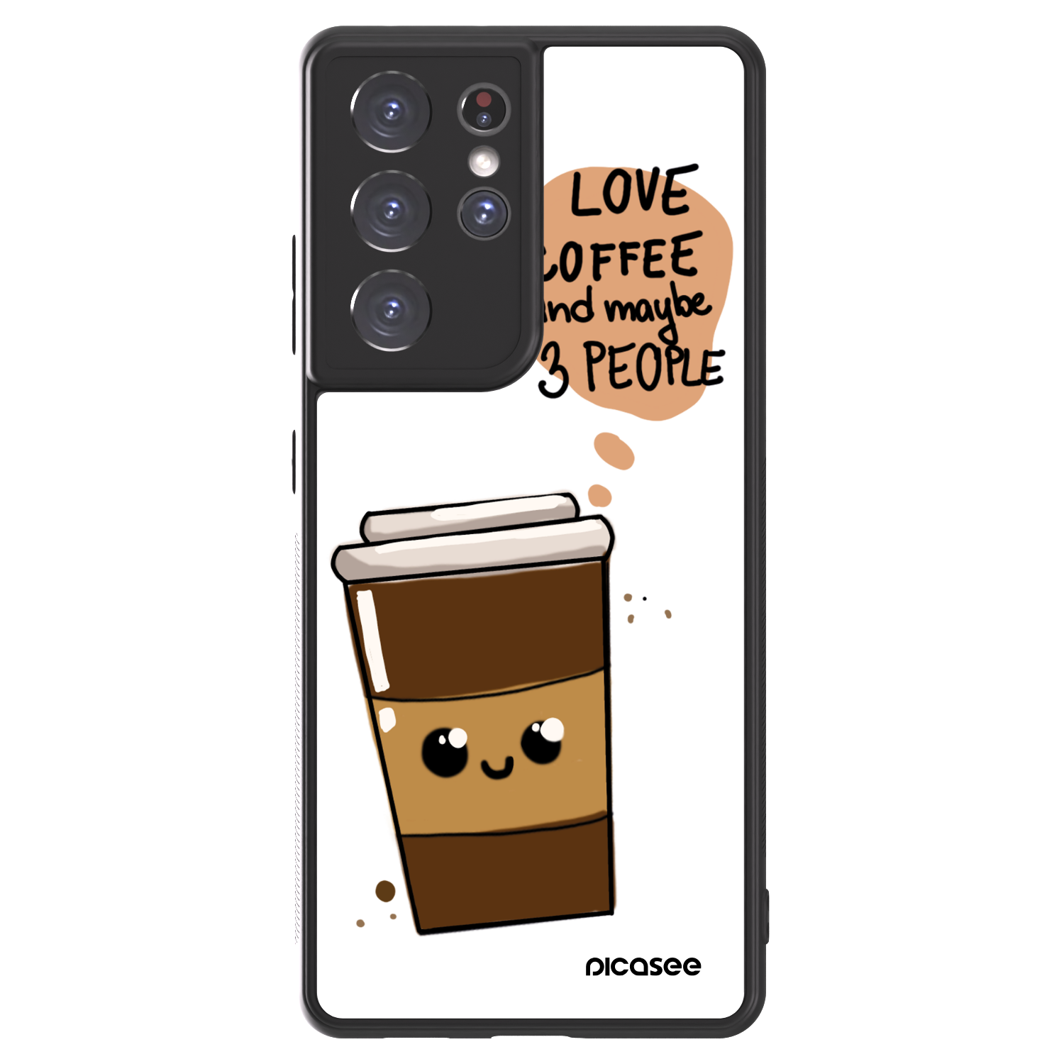 Picasee ULTIMATE CASE pro Samsung Galaxy S21 Ultra 5G G998B - Cute coffee