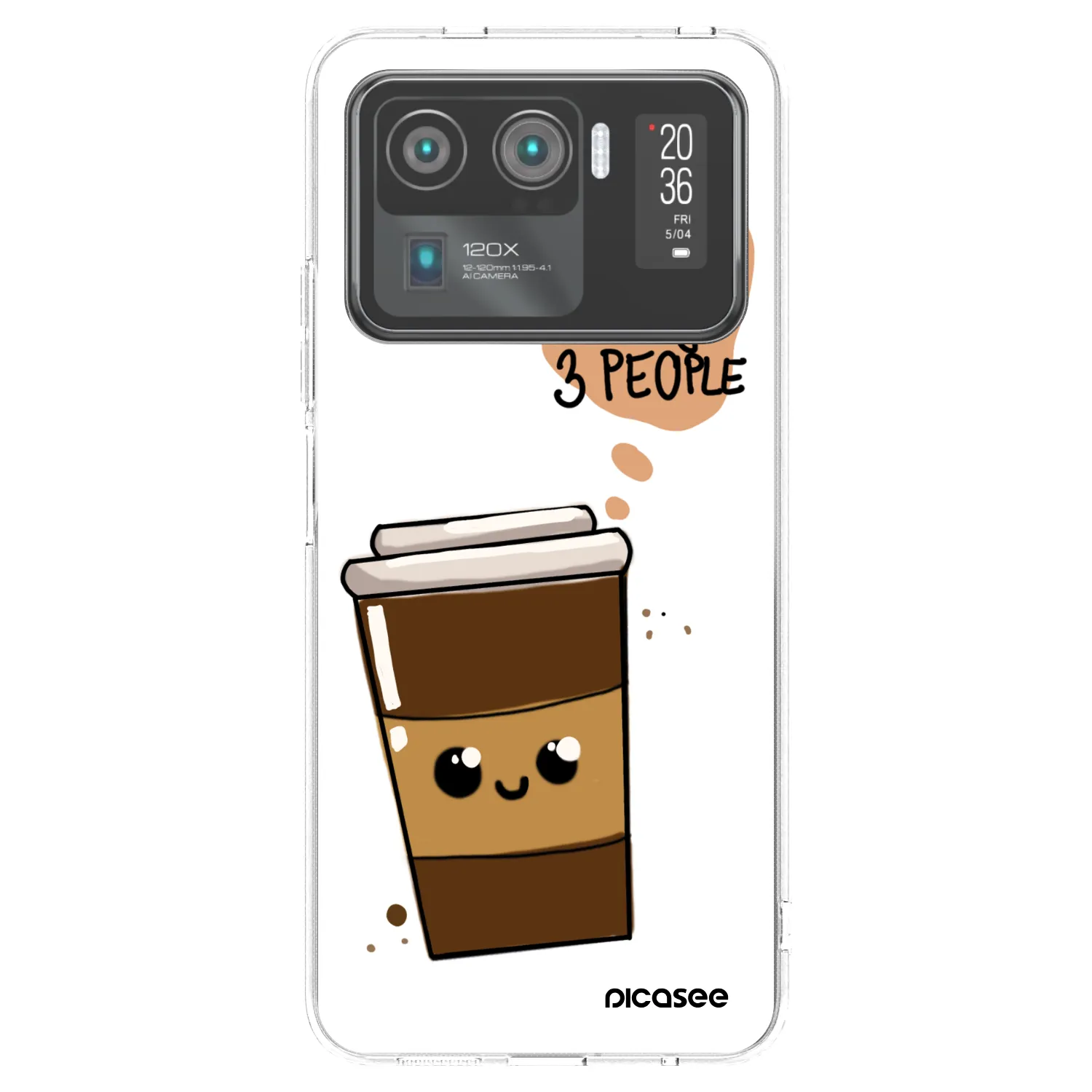 Picasee silikonový průhledný obal pro Xiaomi Mi 11 Ultra - Cute coffee