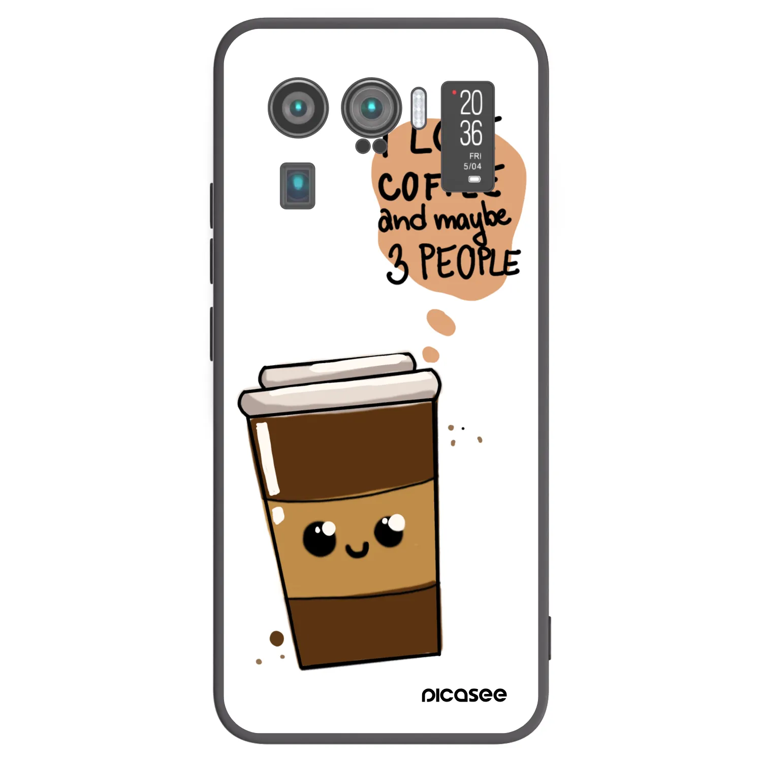 Picasee silikonový černý obal pro Xiaomi Mi 11 Ultra - Cute coffee