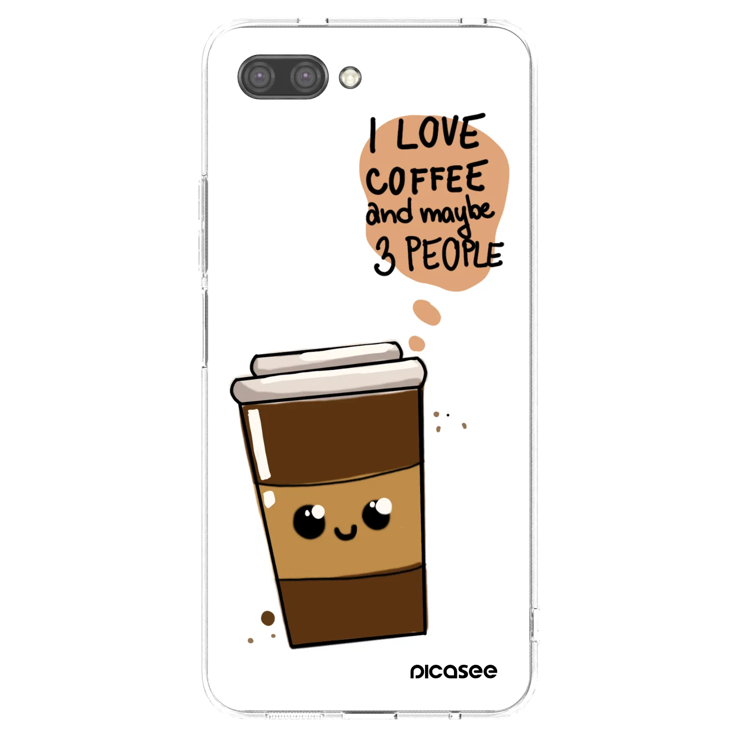 Picasee silikonový průhledný obal pro Honor 10 - Cute coffee