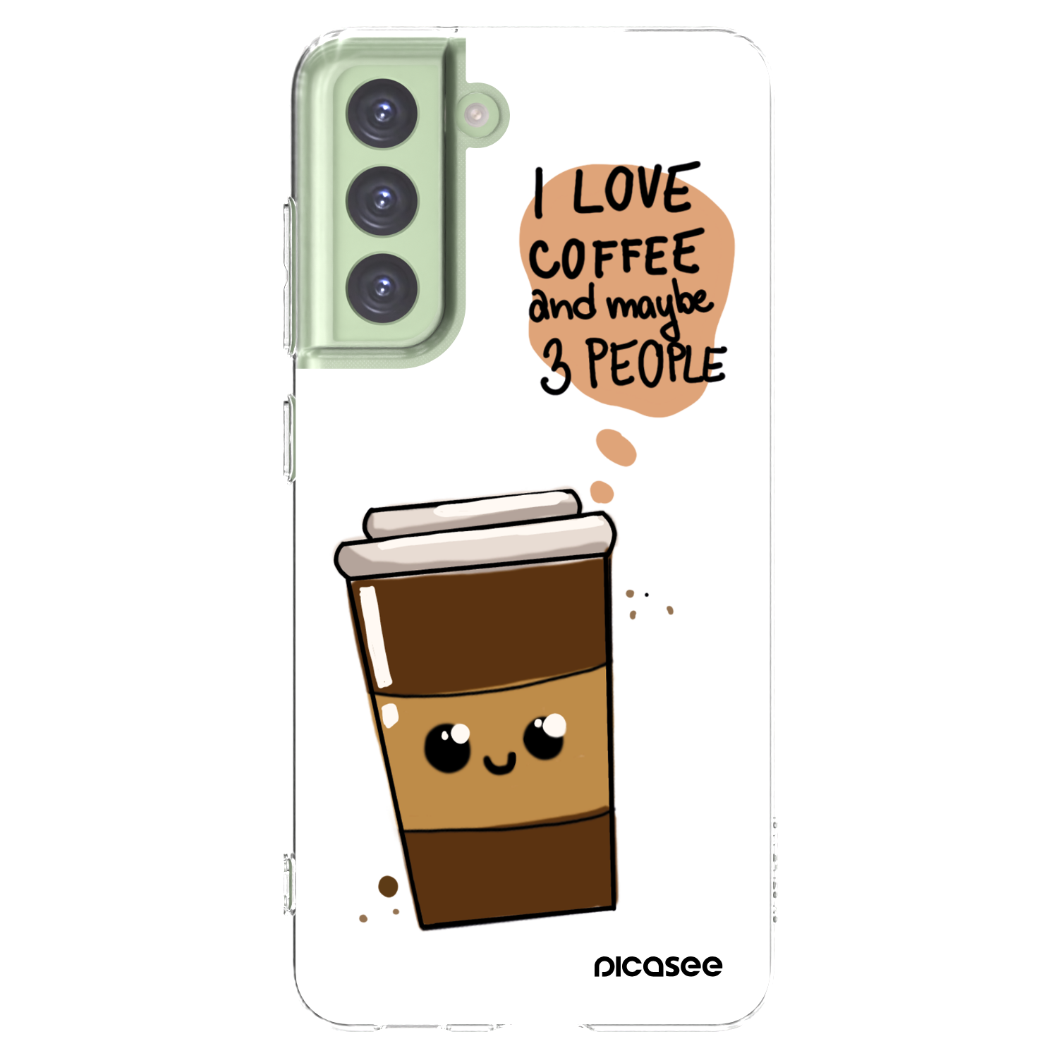 Picasee silikonový průhledný obal pro Samsung Galaxy S21 FE 5G - Cute coffee