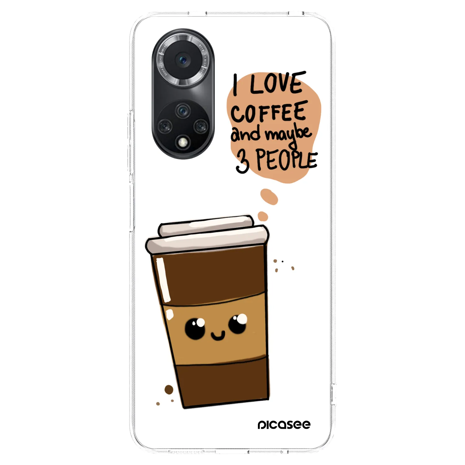 Picasee silikonový průhledný obal pro Huawei Nova 9 SE - Cute coffee