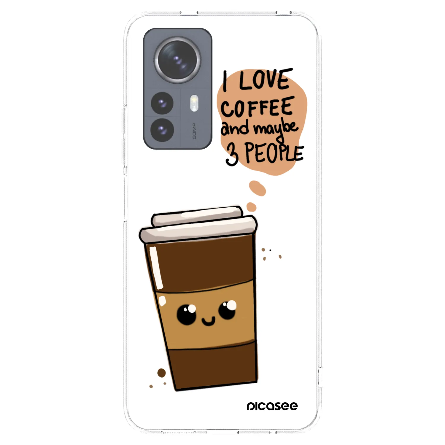 Picasee silikonový průhledný obal pro Xiaomi 12 Pro - Cute coffee