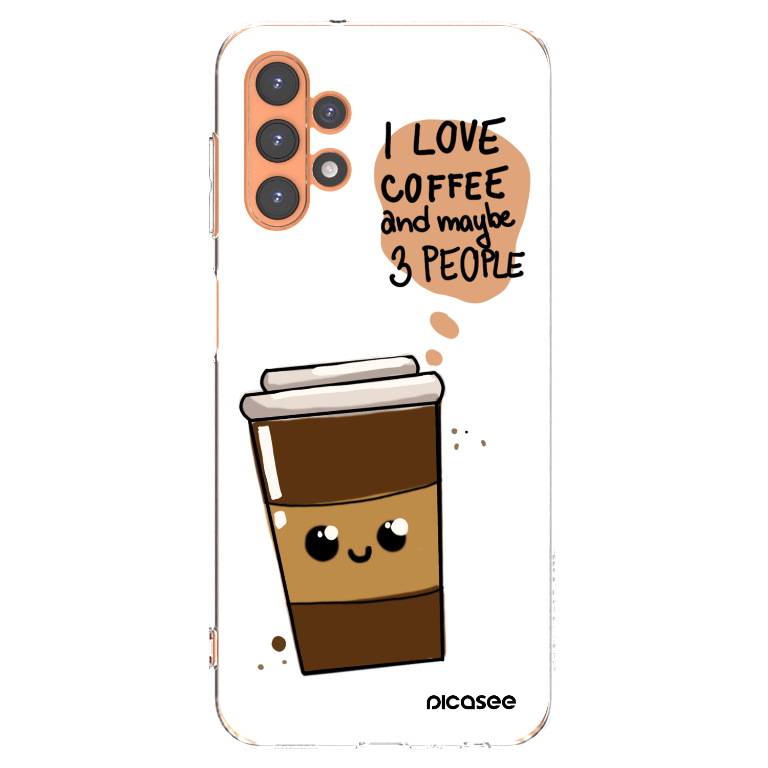 Picasee silikonový průhledný obal pro Samsung Galaxy A13 4G A135 - Cute coffee