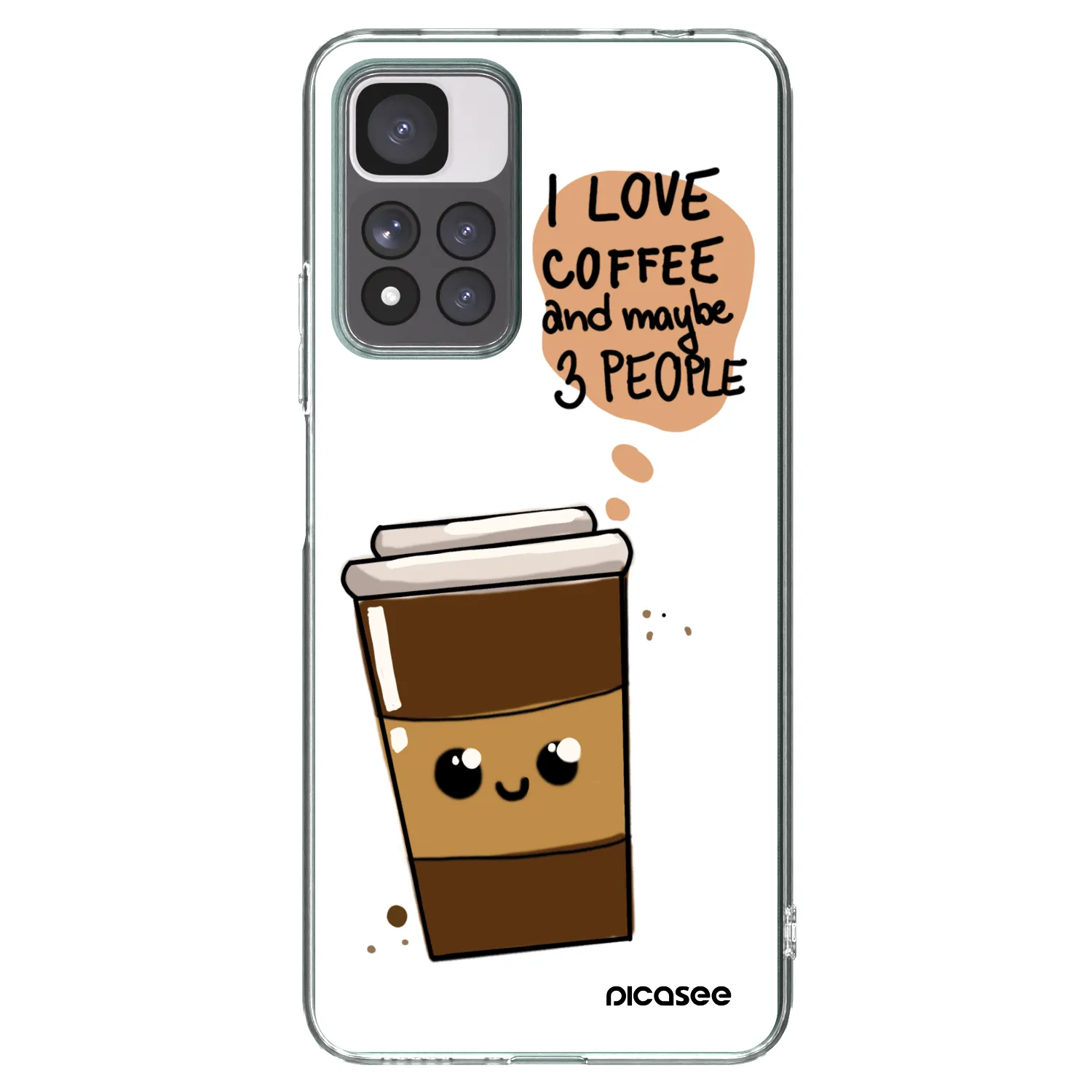 Picasee silikonový průhledný obal pro Xiaomi Redmi Note 11 Pro+ 5G - Cute coffee