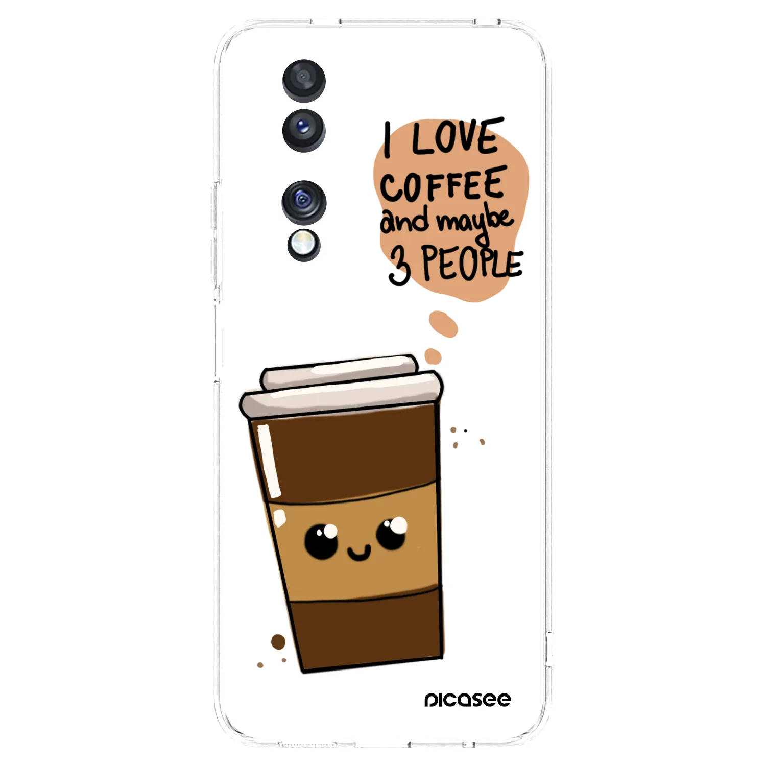 Picasee silikonový průhledný obal pro Honor 70 - Cute coffee