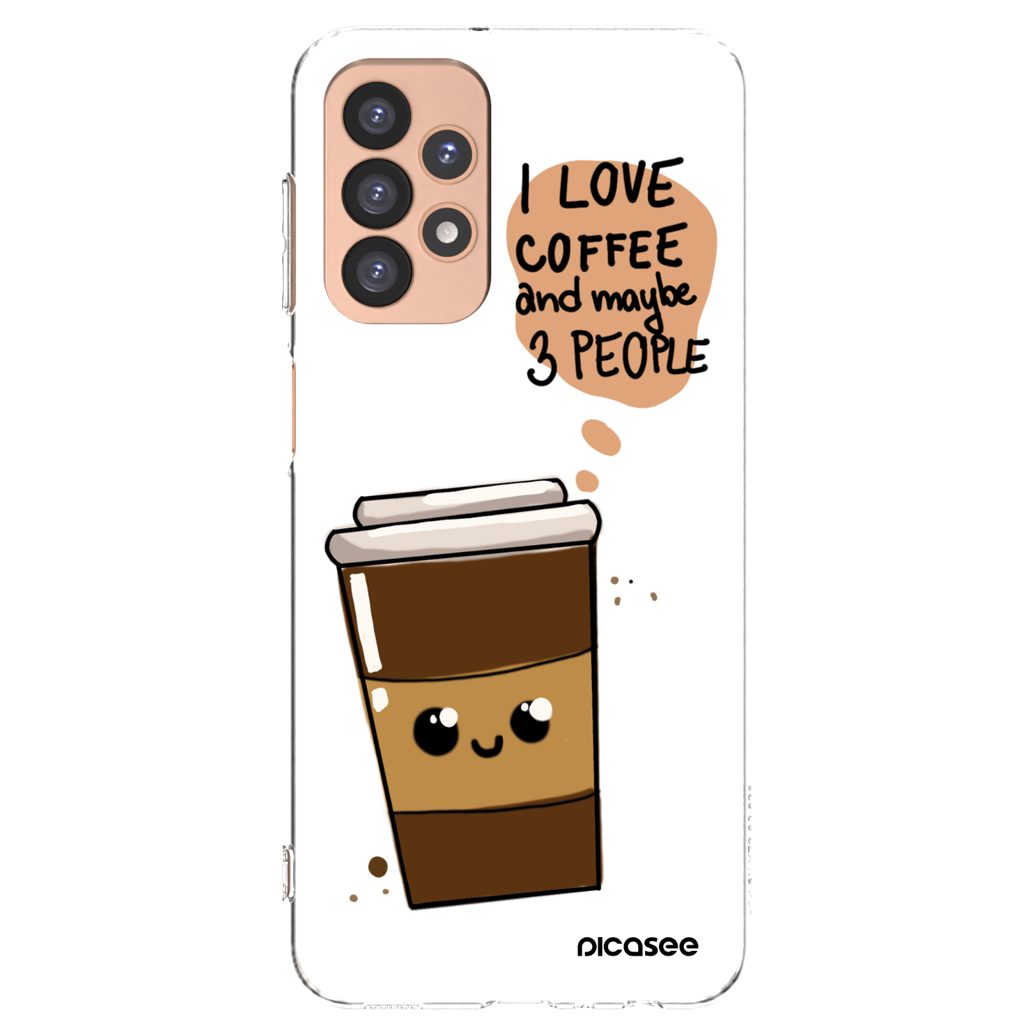 Picasee silikonový průhledný obal pro Samsung Galaxy A23 A236B 5G - Cute coffee