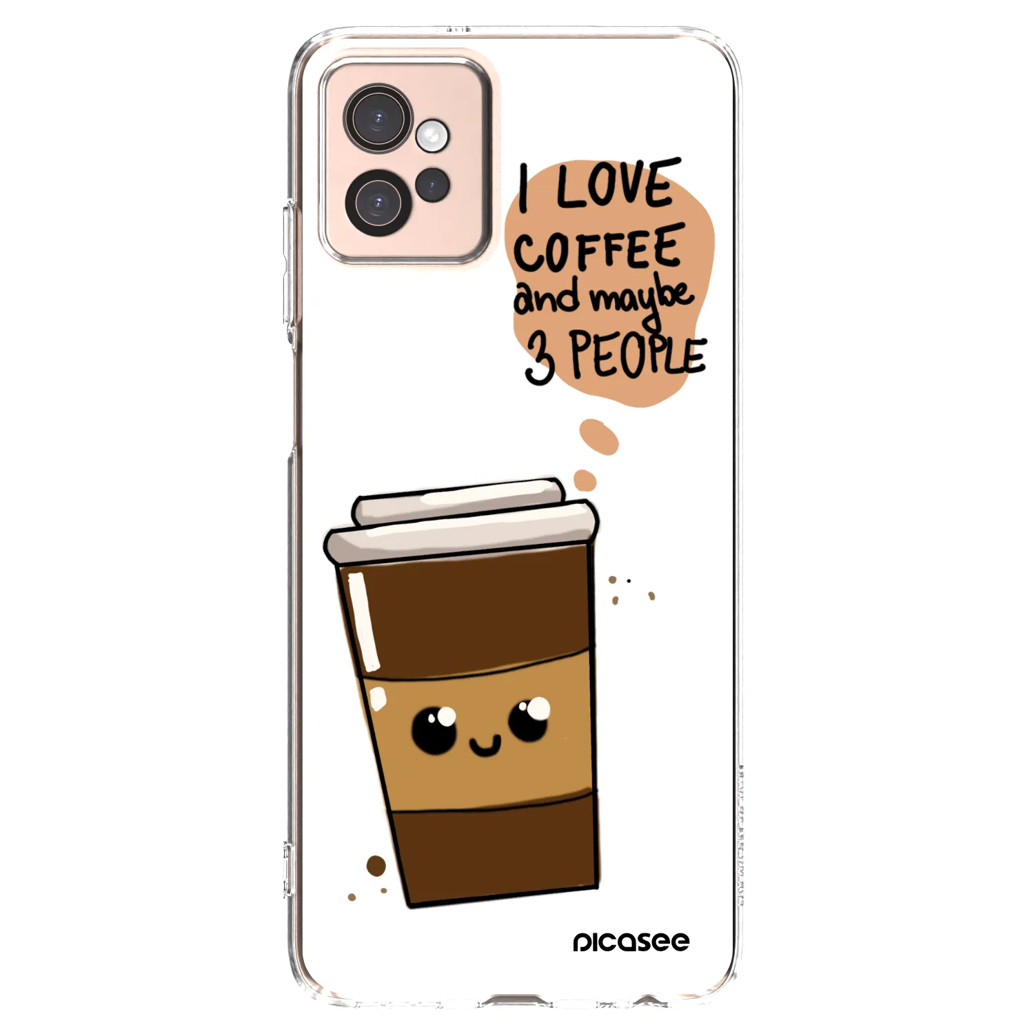Picasee silikonový průhledný obal pro Motorola Moto G32 - Cute coffee