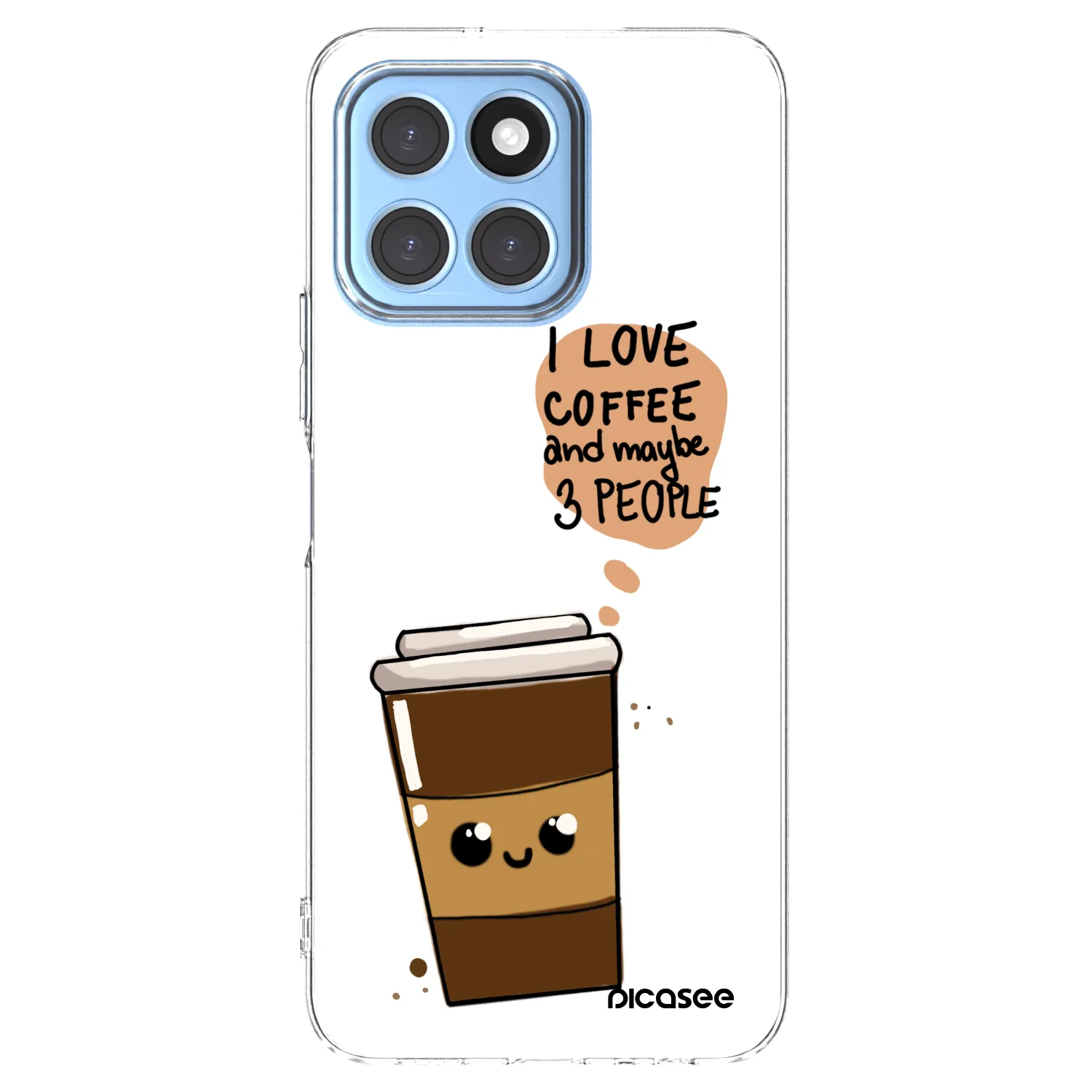 Picasee silikonový průhledný obal pro Honor X6 - Cute coffee