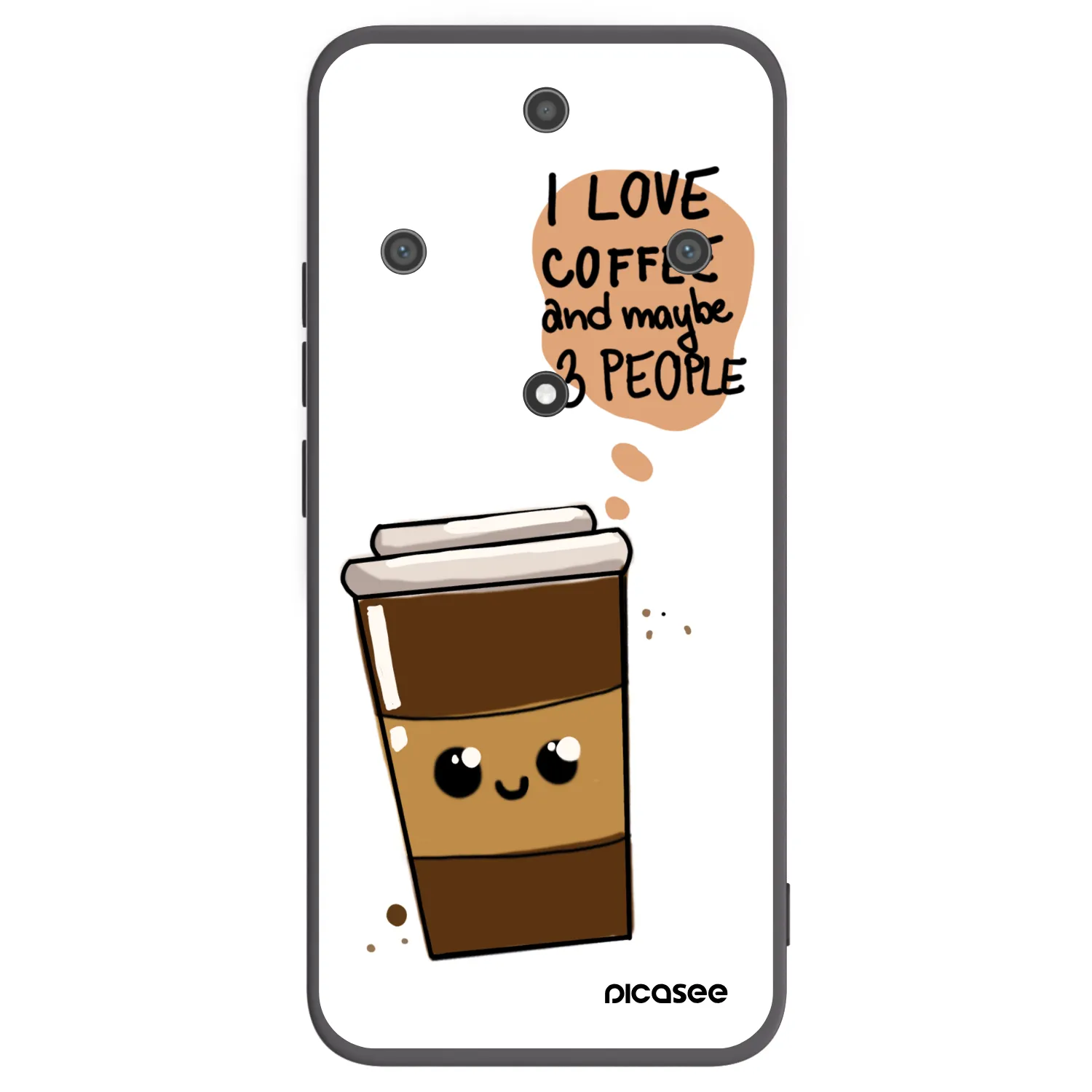 Picasee silikonový černý obal pro Honor Magic5 Lite 5G - Cute coffee