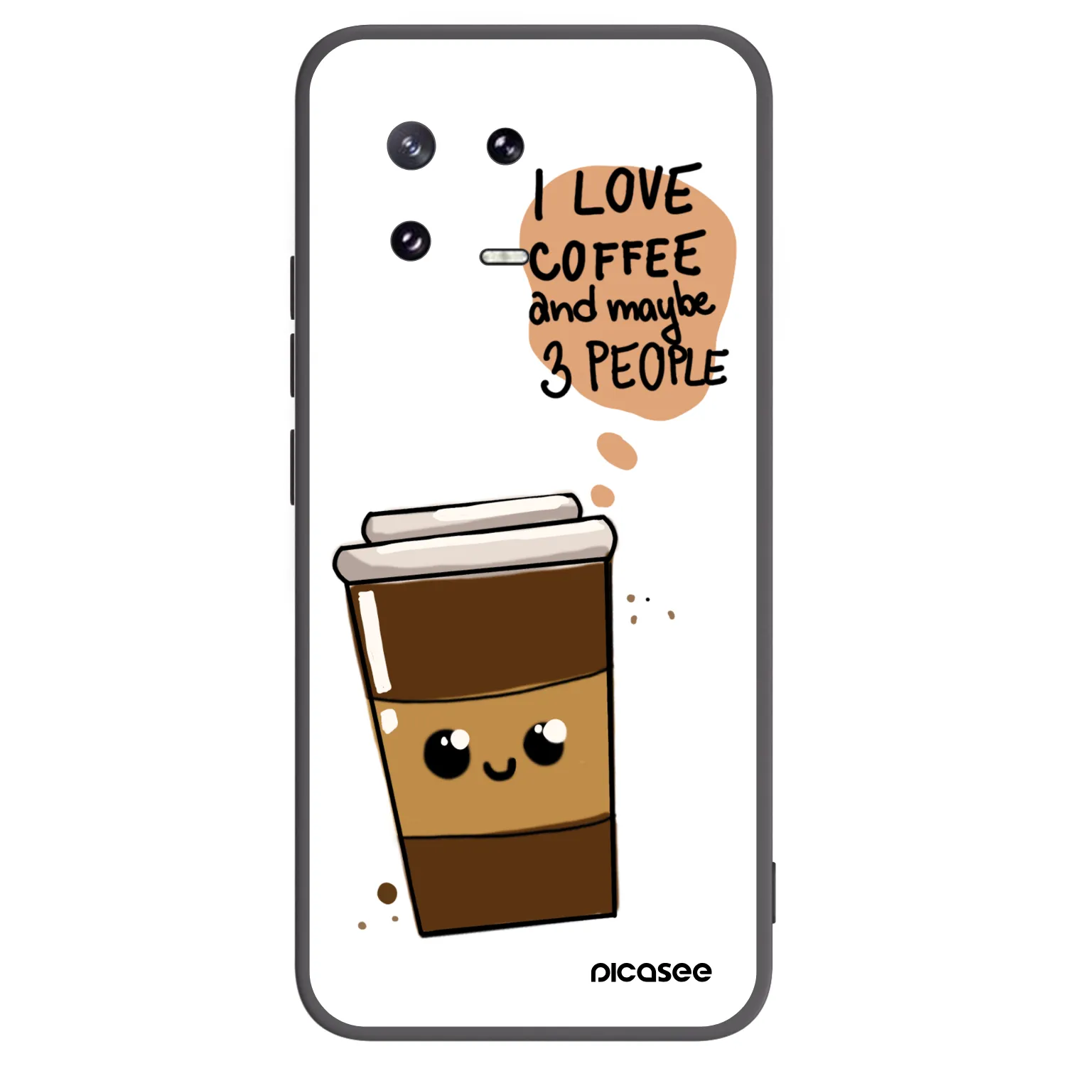 Picasee silikonový černý obal pro Xiaomi 13 Pro - Cute coffee