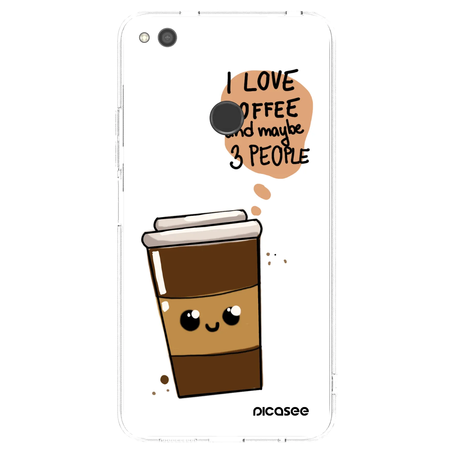 Picasee silikonový průhledný obal pro Huawei P9 Lite 2017 - Cute coffee