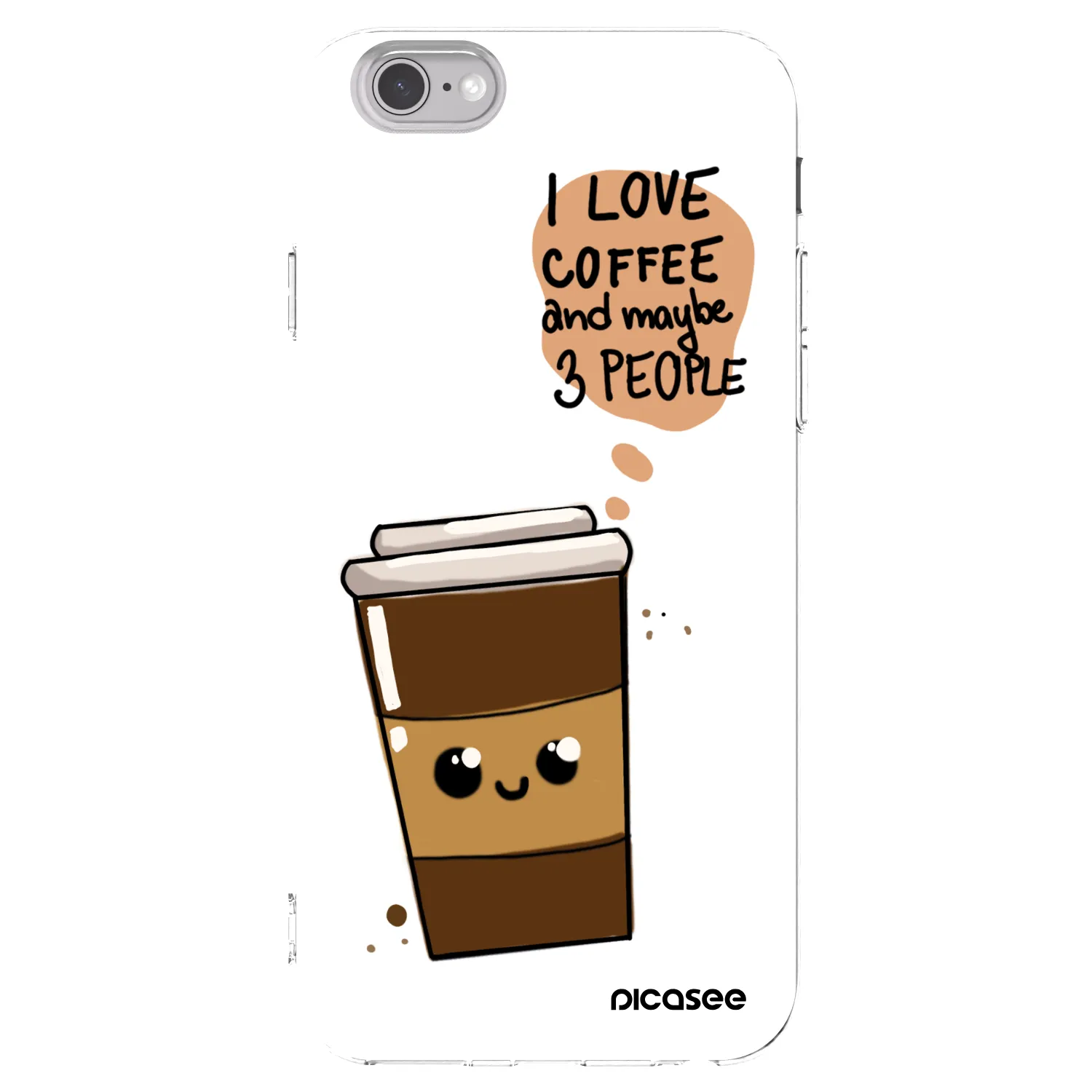Picasee silikonový průhledný obal pro Apple iPhone 6/6S - Cute coffee