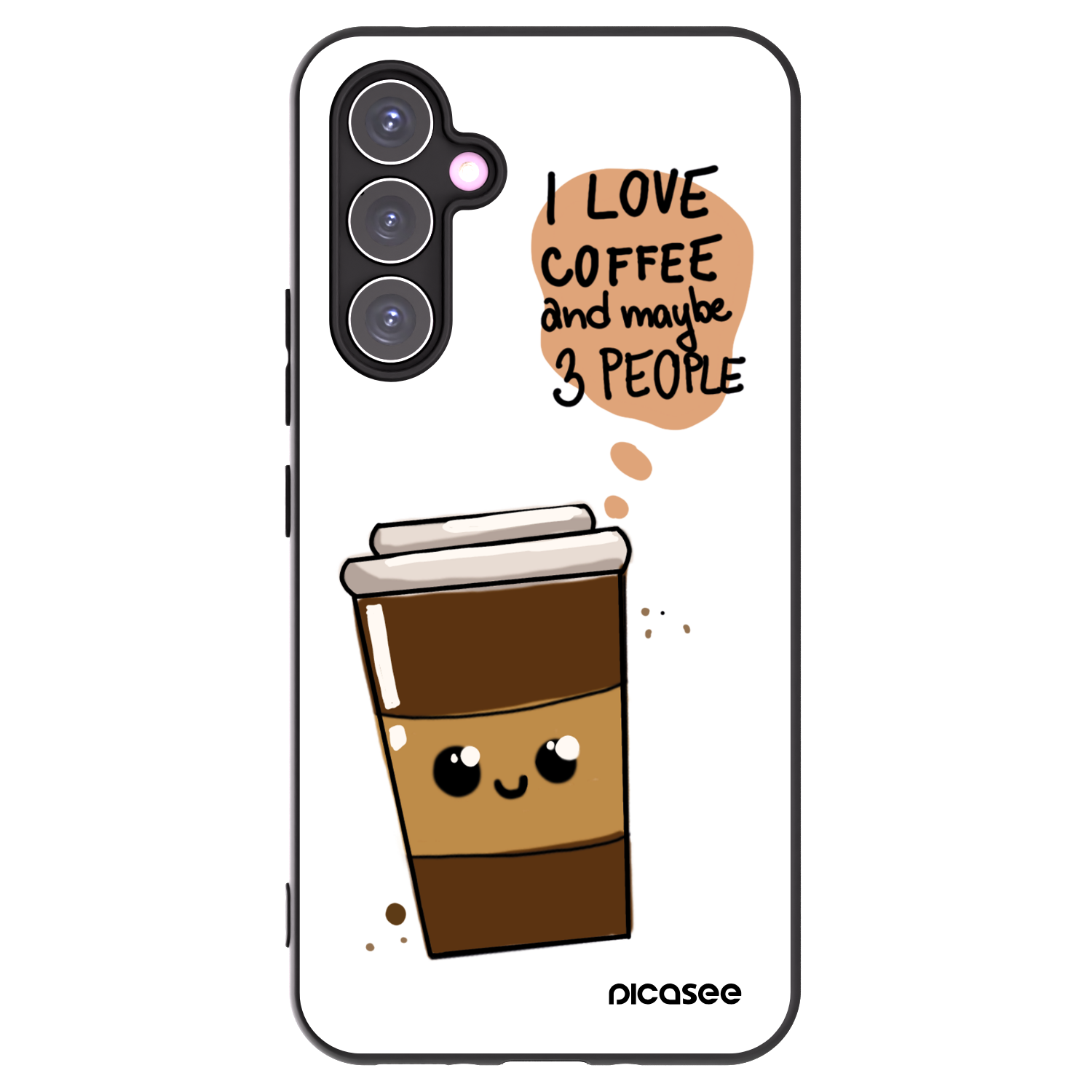 Picasee silikonový černý obal pro Samsung Galaxy A54 5G A546B - Cute coffee