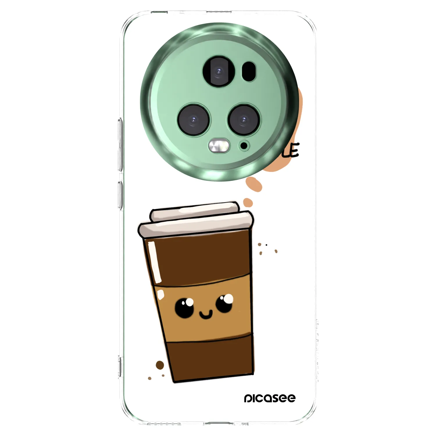 Picasee silikonový průhledný obal pro Honor Magic5 Pro - Cute coffee