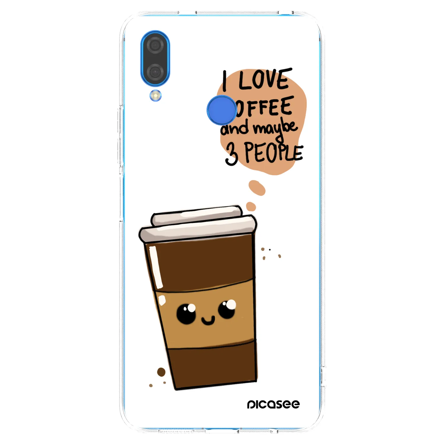 Picasee silikonový průhledný obal pro Huawei Nova 3 - Cute coffee