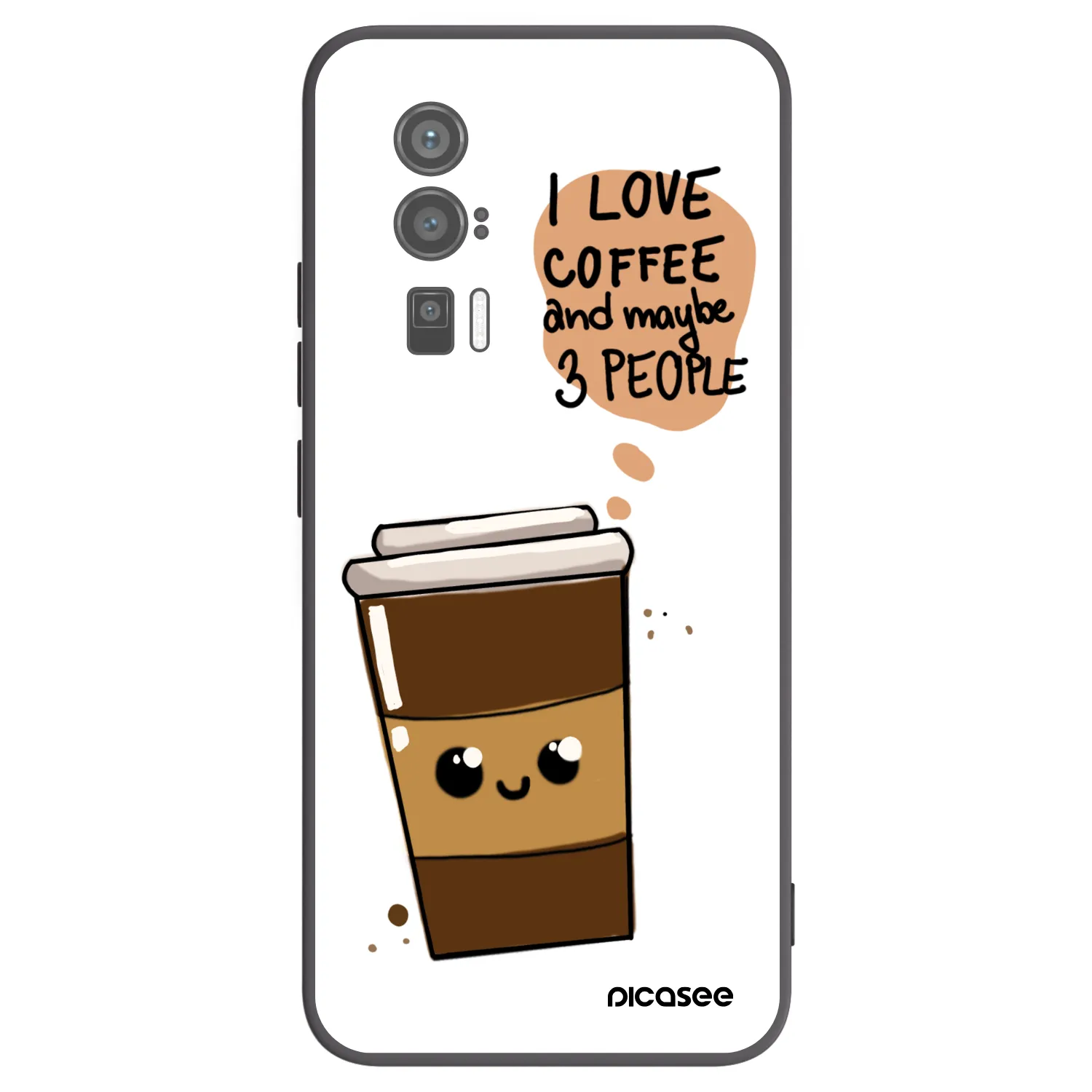 Picasee silikonový černý obal pro Xiaomi Poco F5 Pro 5G - Cute coffee