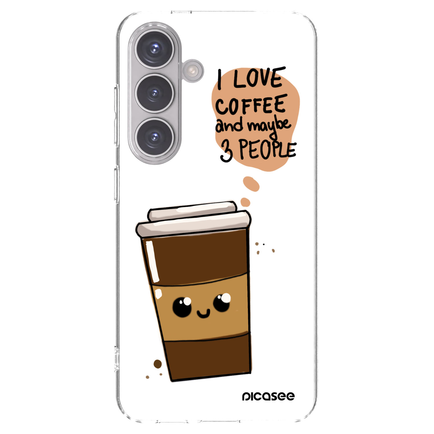 Picasee silikonový průhledný obal pro Samsung Galaxy S24 S921B 5G - Cute coffee