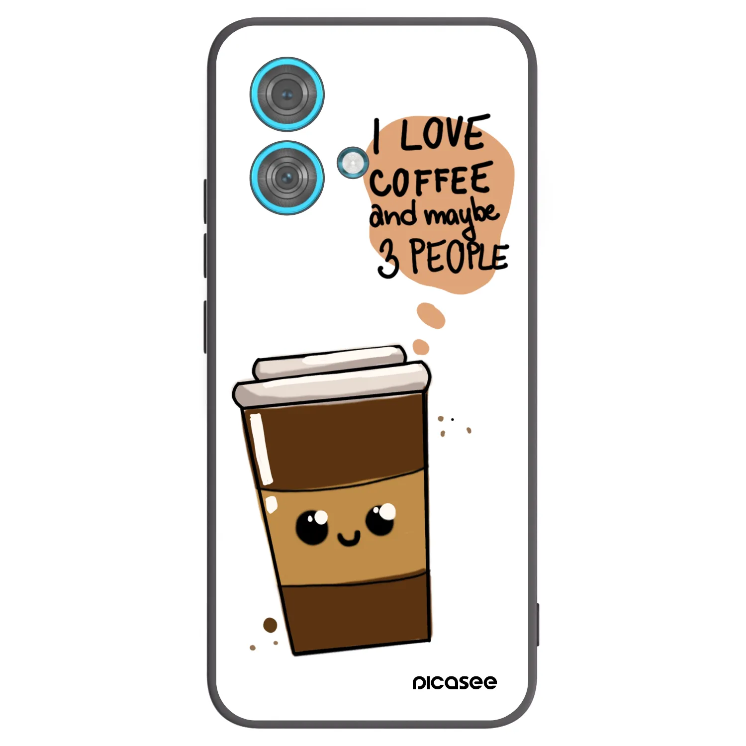 Picasee silikonový černý obal pro Motorola Edge 40 Neo - Cute coffee
