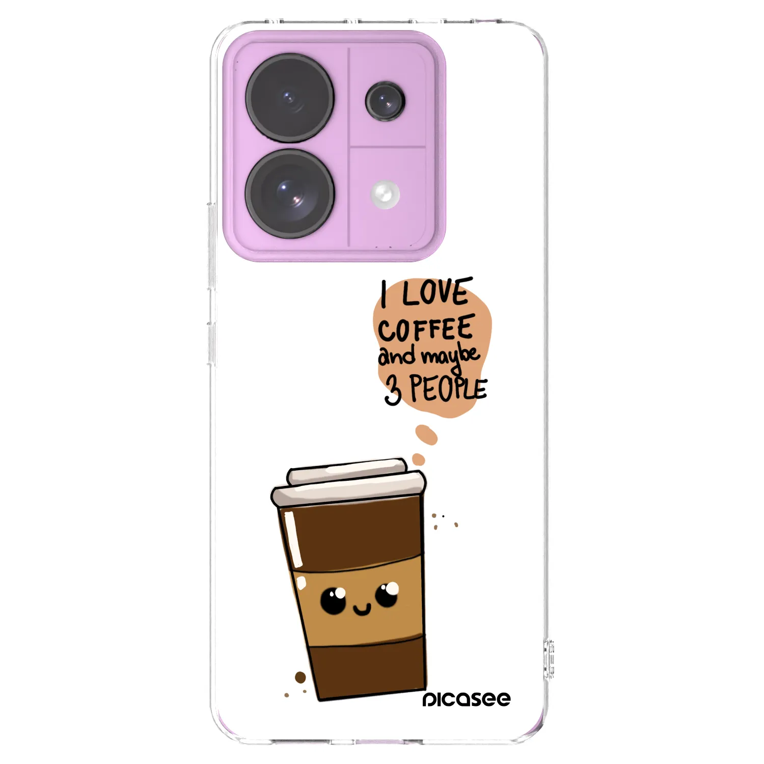 Picasee silikonový průhledný obal pro Xiaomi Redmi Note 13 Pro 5G - Cute coffee
