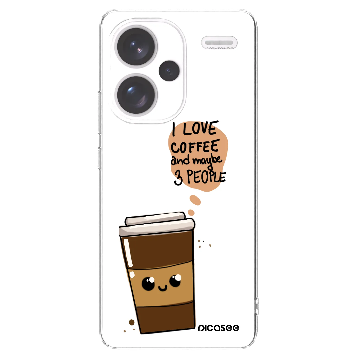 Picasee silikonový průhledný obal pro Xiaomi Redmi Note 13 Pro+ 5G - Cute coffee