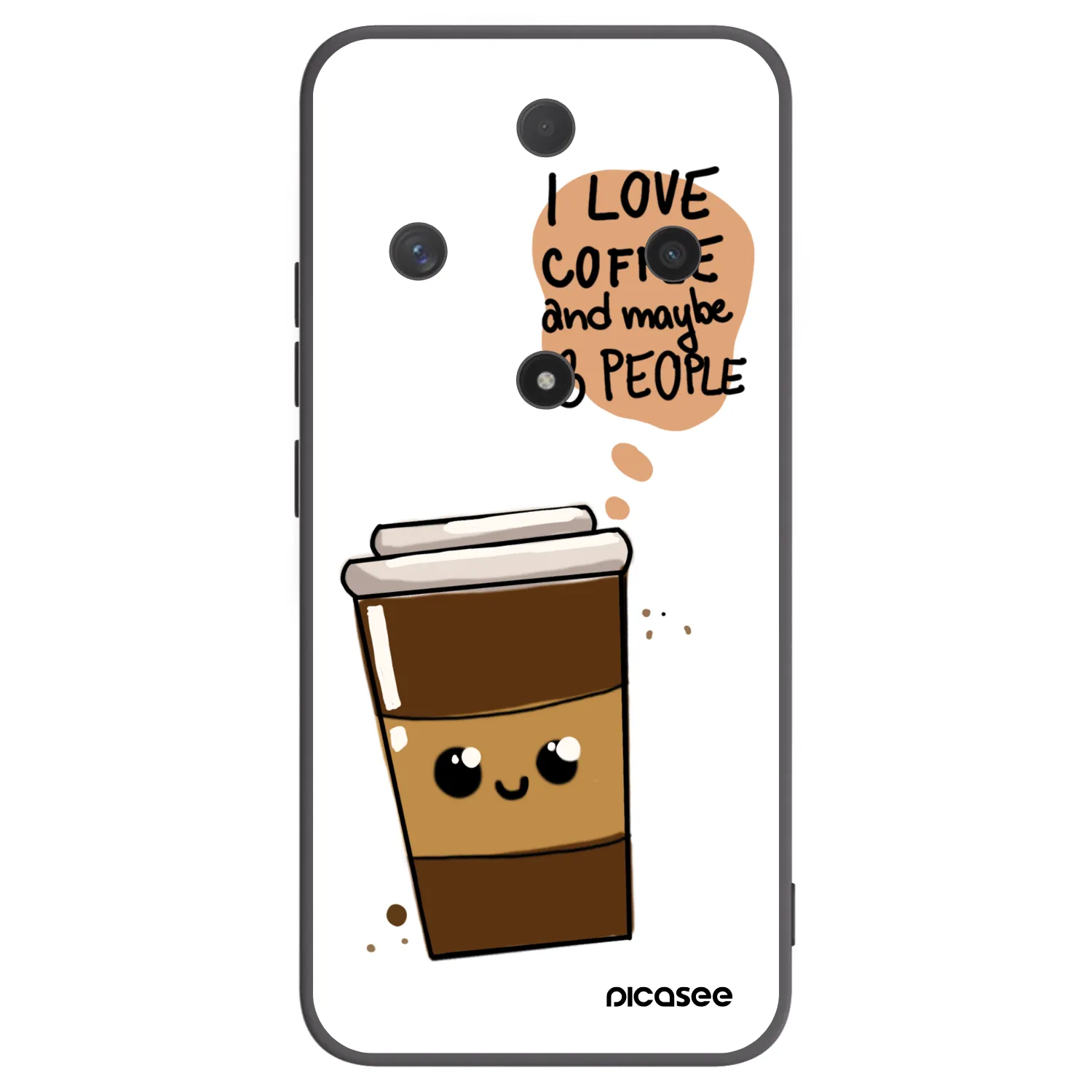 Picasee silikonový černý obal pro Honor Magic6 Lite 5G - Cute coffee
