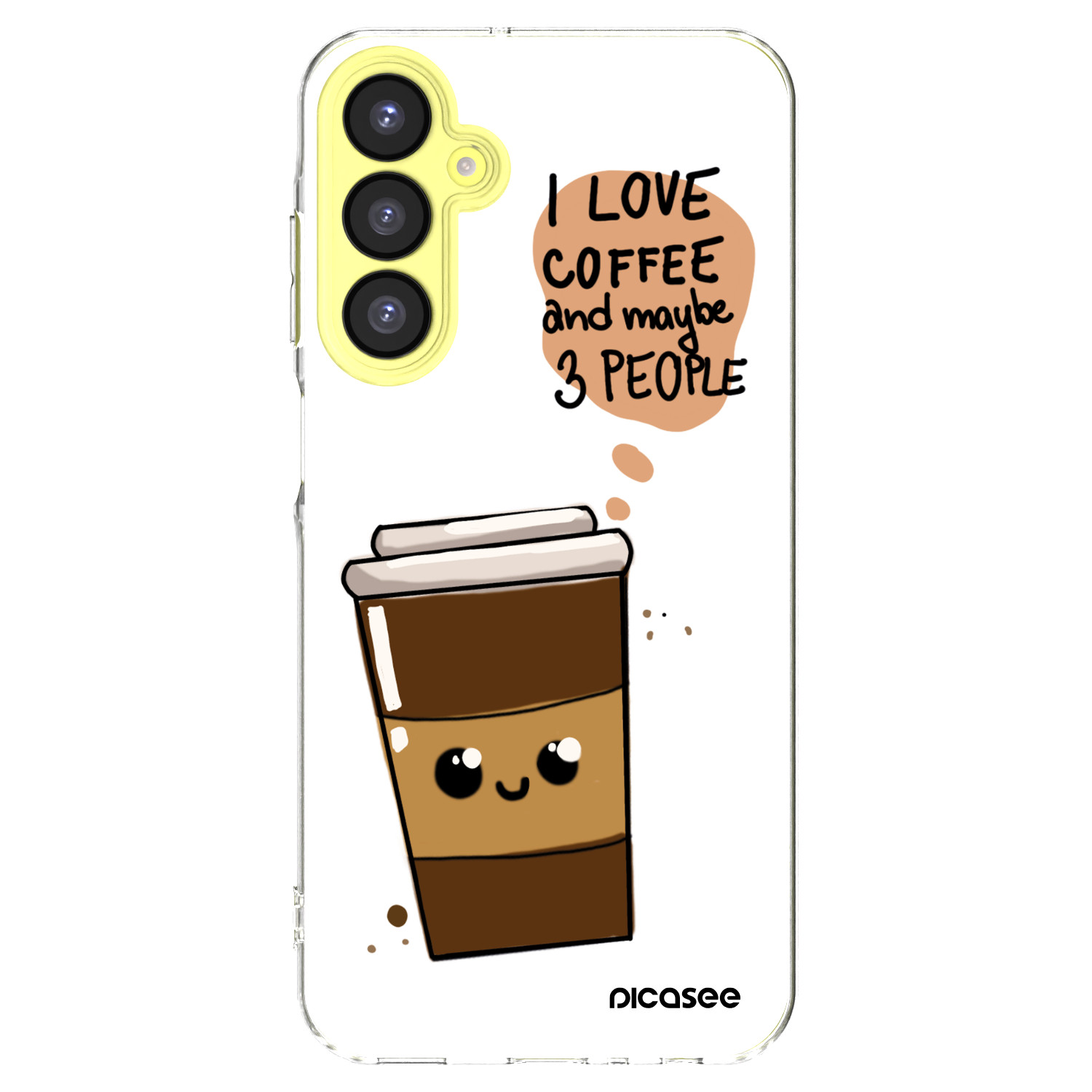 Picasee silikonový průhledný obal pro Samsung Galaxy A25 A256B 5G - Cute coffee