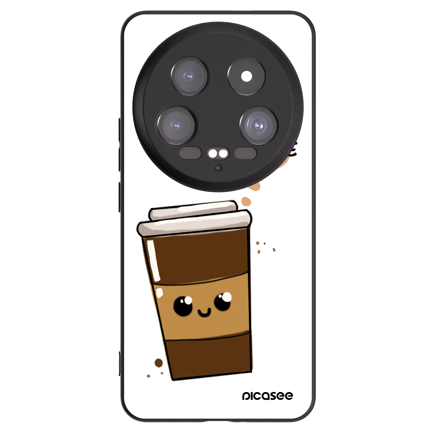 Picasee silikonový černý obal pro Xiaomi 14 Ultra - Cute coffee