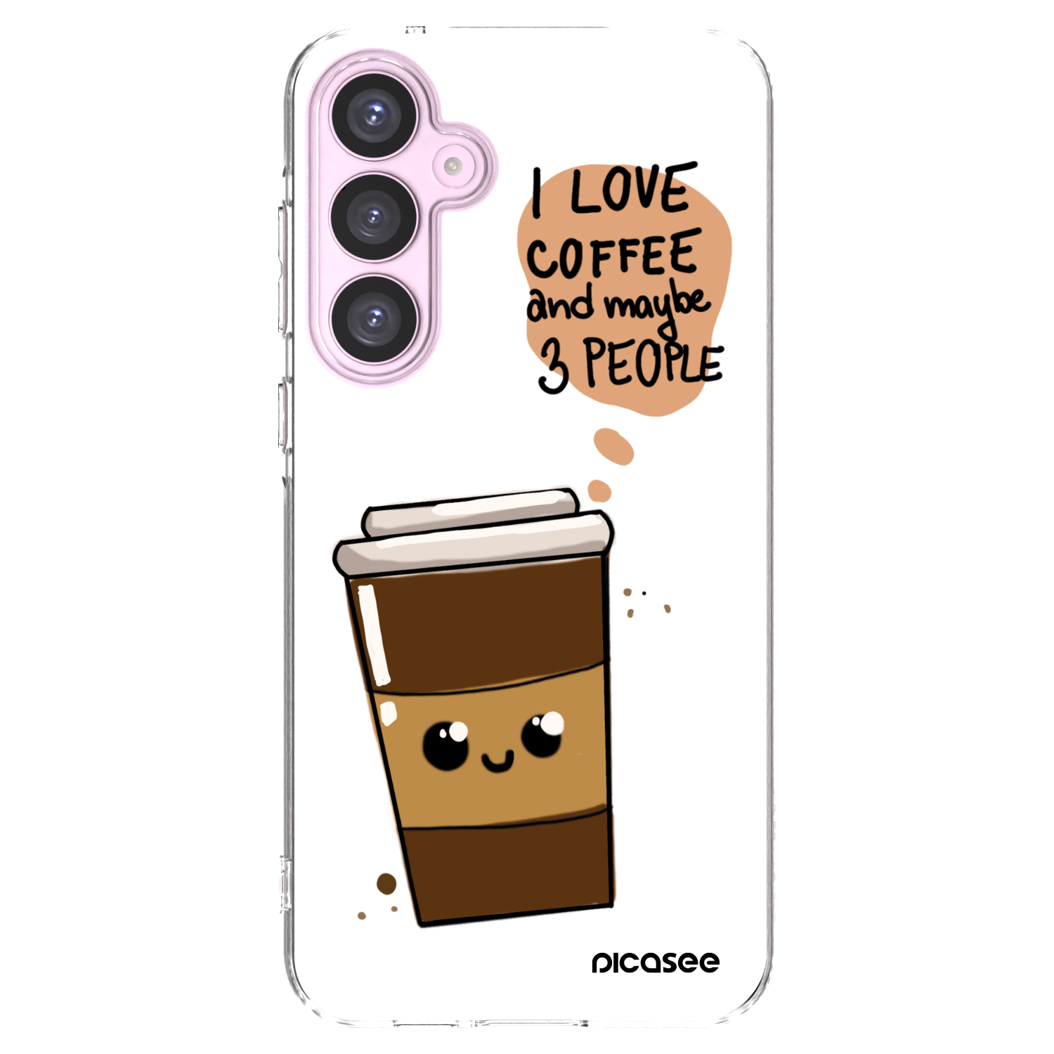 Picasee silikonový průhledný obal pro Samsung Galaxy A55 5G A556B - Cute coffee