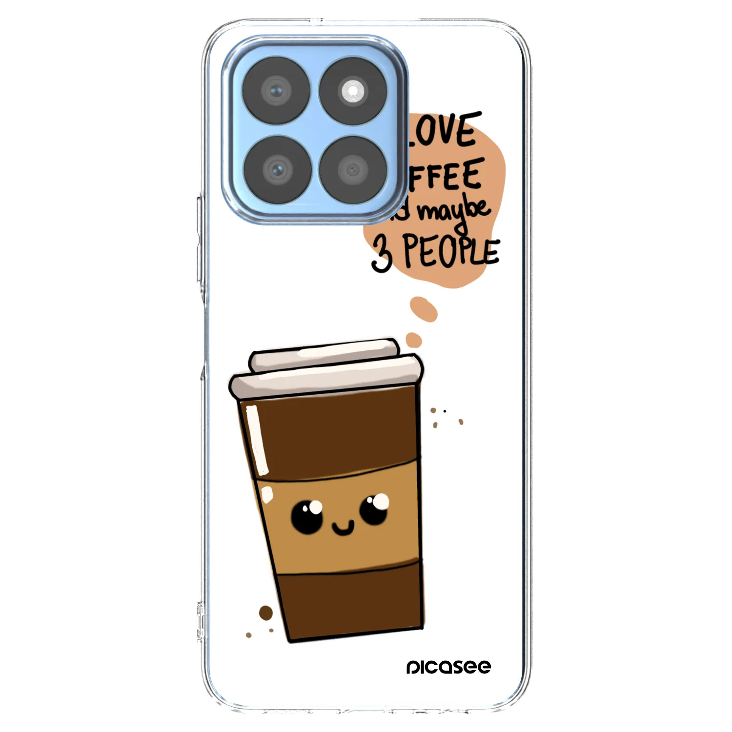 Picasee silikonový průhledný obal pro Honor X8b - Cute coffee
