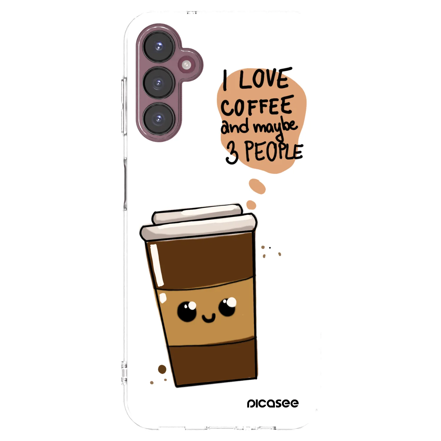 Picasee silikonový průhledný obal pro Samsung Galaxy A05s A057G - Cute coffee