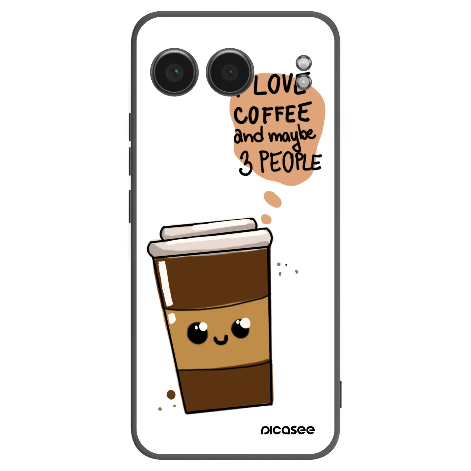 Picasee silikonový černý obal pro OnePlus Nord 4 - Cute coffee