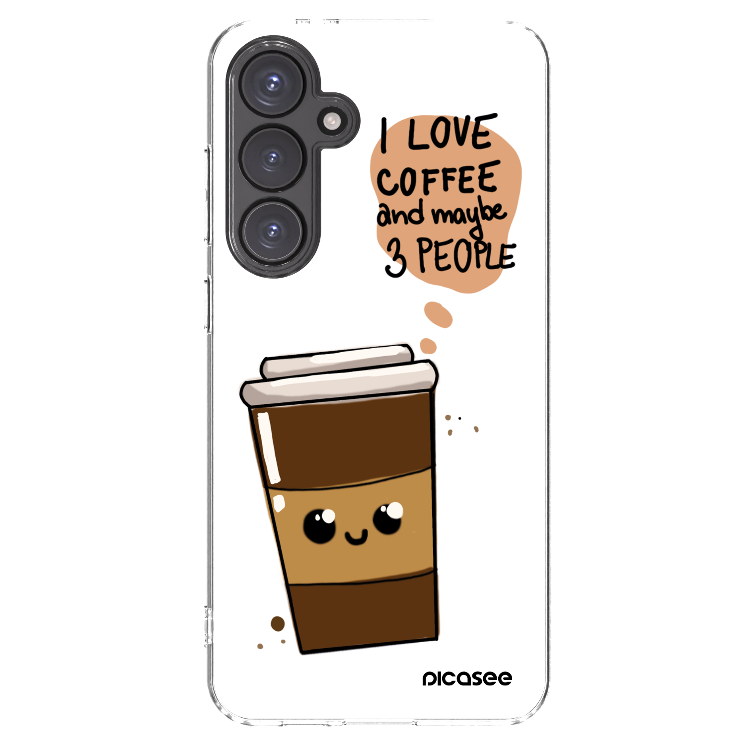Picasee silikonový průhledný obal pro Samsung Galaxy S24 FE S721B - Cute coffee